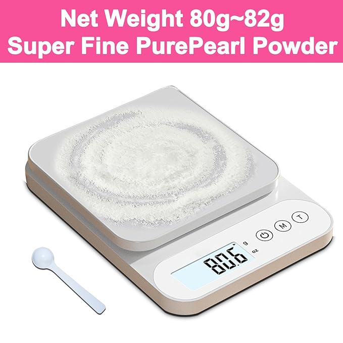 Pure Freshwater Pearl Powder for Skincare and Homemade Cosmetics Grade. 80g(2.82oz) SuperFine Pearl Powder for DIY lotions | creams | serums | making face mask, Natural and Oranic-BrightBean Baby