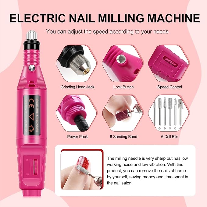 COSCELIA Gel Nail Polish Kit with U V light and Drill Starter Kit 35 Colors Gel Nail Polish with 5pcs Top Base Coat Nail Art All Seasons Professional Gel Manicure Kit DIY at Home Gifts for Women-BrightBean Baby