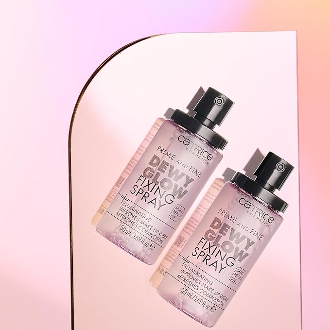 Catrice | Prime & Fine Illuminating Dewy Glow Spray | Transparent and Fast Drying Fixing Spray| Paraben Free & Vegan | Cruelty Free (Pack of 1)-BrightBean Baby