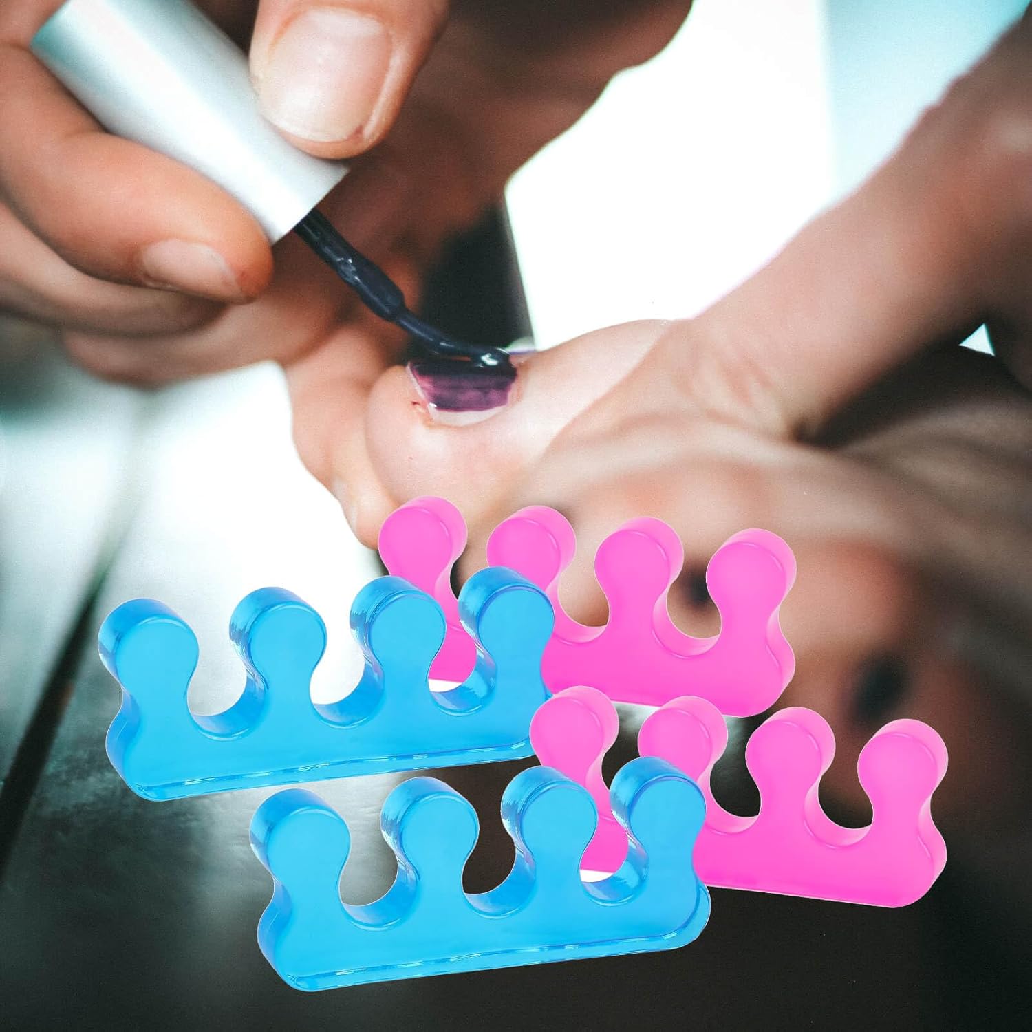 SUNFATT Toe Separators for Women,Toe Spacers for Women,Repeatable Washable Toe Separators,Toe Separators for Nail Polish Application,Soft Gel Pedicure Tools.-BrightBean Baby