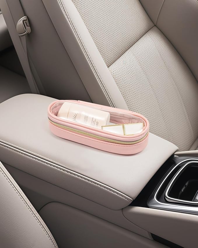 Clear Makeup Bag Small, TSA Approved Portable Toiletry Bag with Zipper Cosmetic Travel Bag Makeup Organizer Case Mini Makeup Pouch for Purse Car Organizer Bag for Women Men-BrightBean Baby