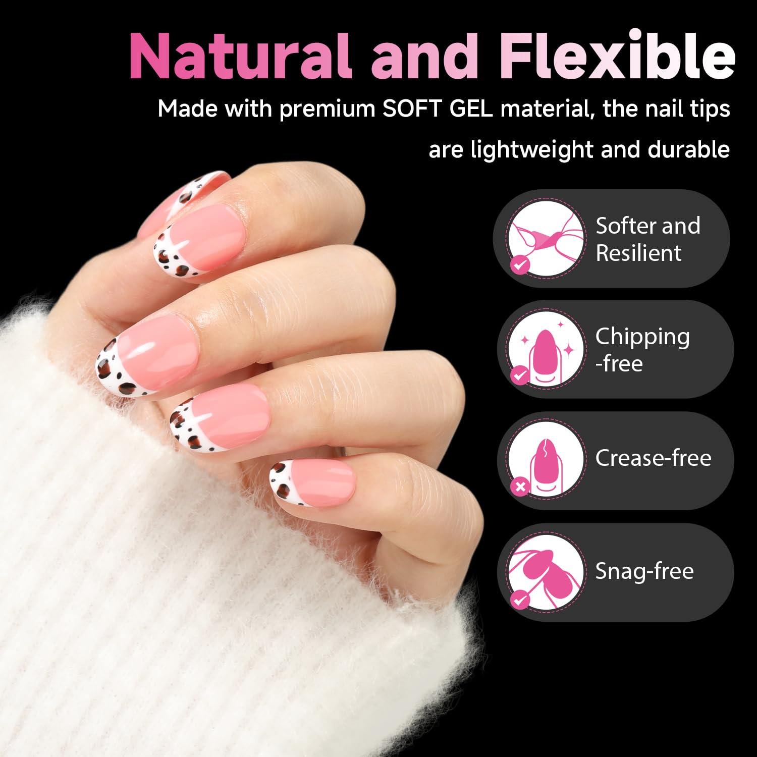 UNA GELLA Oval Gel Nail Tips, 312 Pcs Short Oval Round Nails Pre-Etched Half Matte Clear Acrylic Full Cover Press on Fake Nails No Filing Needed for DIY & Nail Extensions 12 Sizes-BrightBean Baby