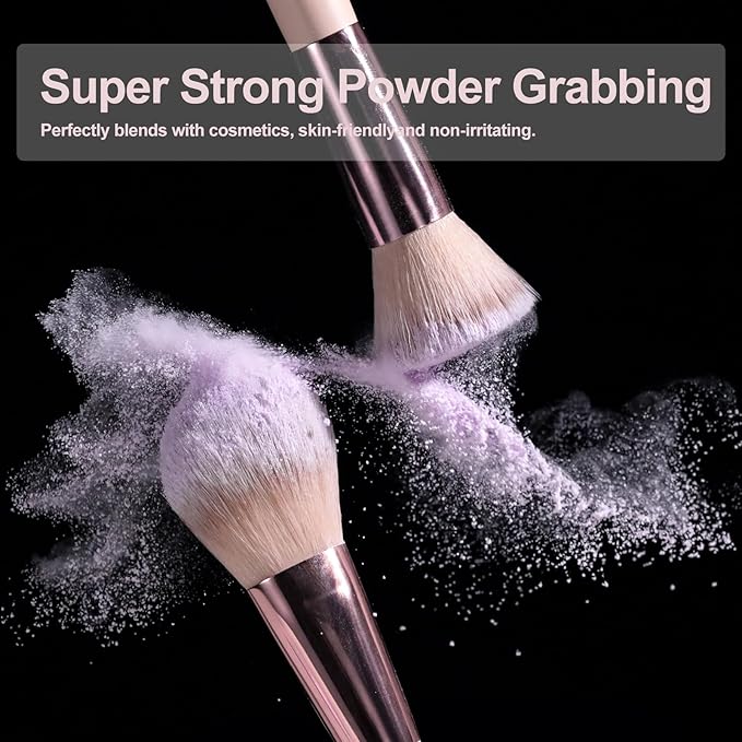 BS-MALL Makeup Brushes Foundation Powder Concealers Eye Shadows Makeup Set with LED light Mirror 14 Pcs Mini Makeup Brushes (APINK)-BrightBean Baby