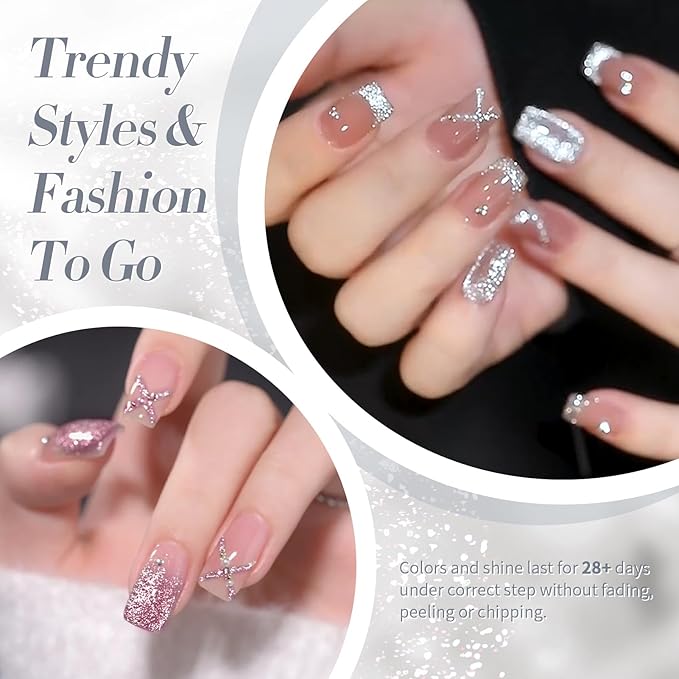 Born Pretty Magnetic Gel Polish Platinum Glitter Cat Magnetic Gel Nail Polish Silver Rose Gold Pink Red Purple Nail Salon DIY at Home-BrightBean Baby