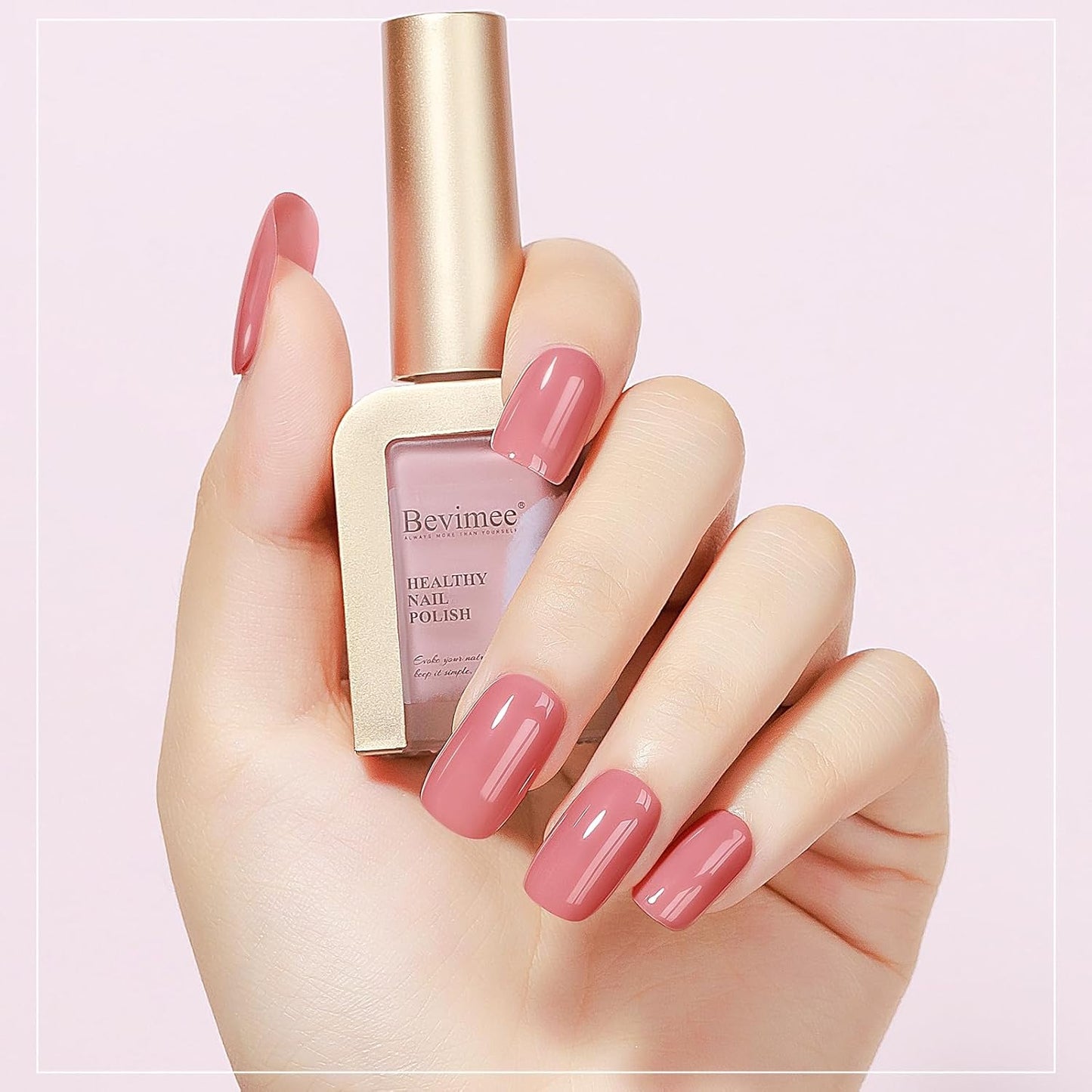 Nail Polish Quick Dry Pink Nail Lacquer Sheer Color, Regular Fast Drying Fingernail Polish Bulk Non Gel Long-Lasting DIY Salon Gift For Women-BrightBean Baby