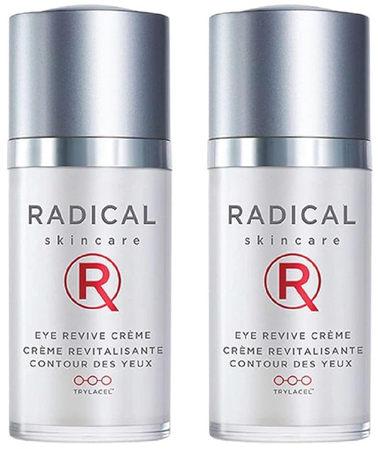 Radical Skincare Eye Revive Creme - 4 in1 Anti-Aging Solution Combats Wrinkles, Dark Circles, Puffiness, & Fine Lines - For All Skin Types Including Sensitive Skin - Paraben Free (0.5 Fl Oz, 2 Pack)-BrightBean Baby