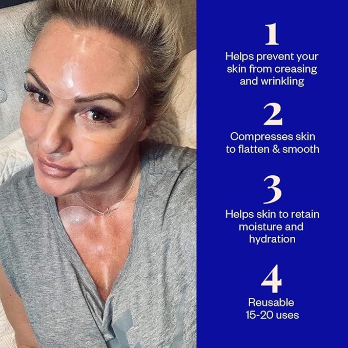 Wrinkles Schminkles Chest, Cleavage & Body Stretch Mark Wrinkle Patches | Reusable Hypoallergenic Pregnancy Safe Silicone Smoothing Pads to Prevent and Reduce Wrinkles & Stretch Marks | 2 Pack-BrightBean Baby