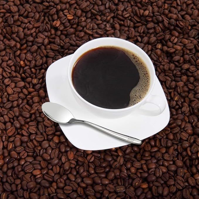 Begale 12-Piece Stainless Steel Dessert Spoons, Small Spoon