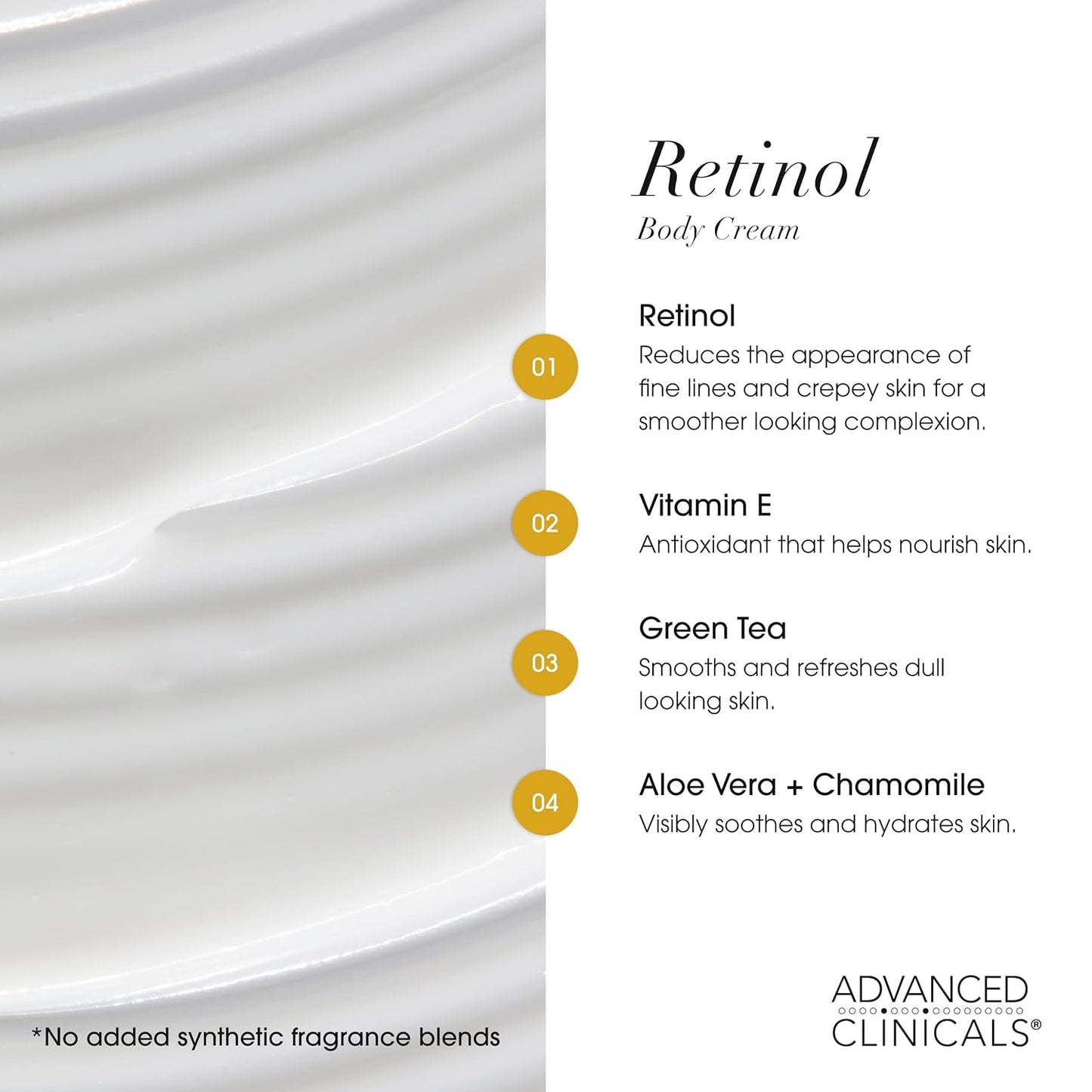 Advanced Clinicals Retinol Body Lotion & Face Moisturizer | Anti Aging Skin Care Retinol Body Cream For Women & Men Improves Appearance Of Fine Lines, Wrinkles, & Look Of Crepey Skin, W/Travel Size-BrightBean Baby