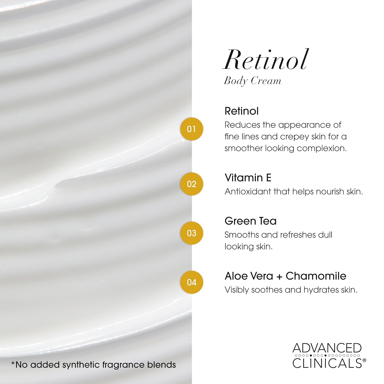 Advanced Clinicals Retinol Body Lotion & Face Moisturizer | Anti Aging Skin Care Retinol Body Cream For Women & Men Improves Appearance Of Fine Lines, Wrinkles, & Look Of Crepey Skin, W/Travel Size-BrightBean Baby