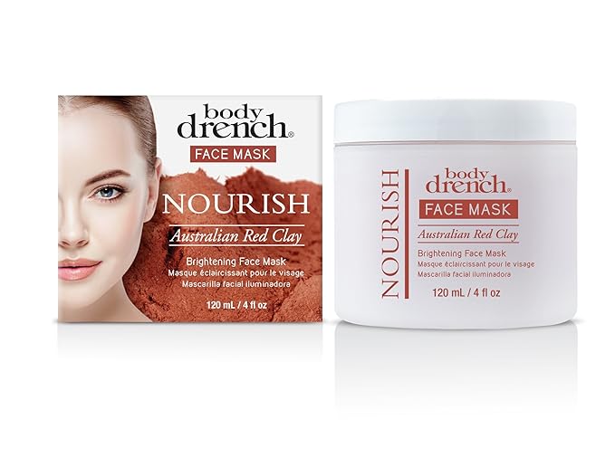 Body Drench Nourish Australian Red Clay Brightening Face Mask, 4 oz-BrightBean Baby