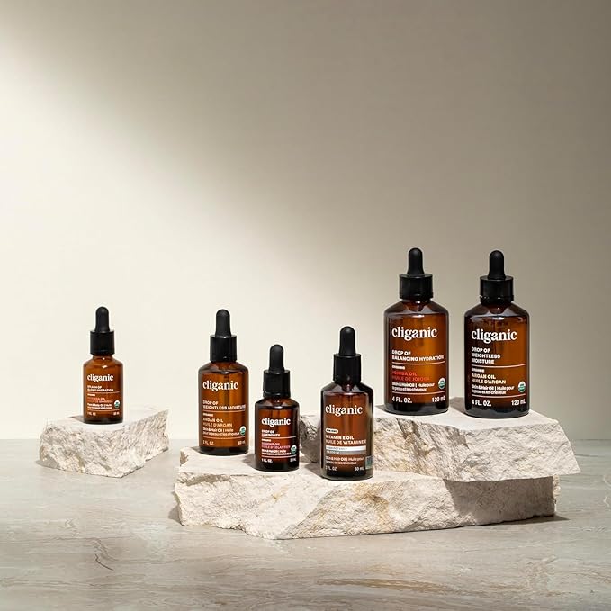 Cliganic Organic Argan Oil 16oz with Pump, 100% Pure | Bulk for Hair, Face & Skin (Packaging May Vary)-BrightBean Baby