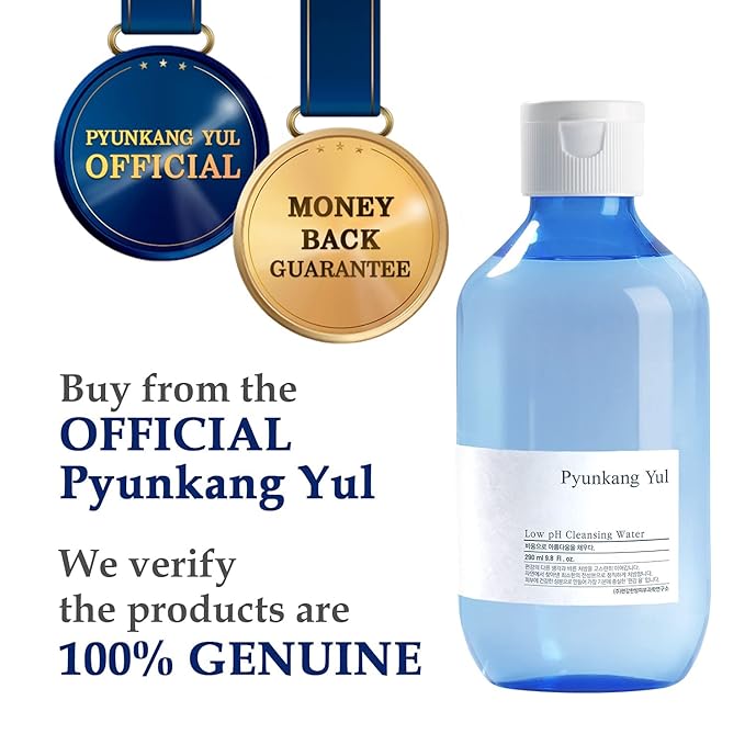 Pyunkang Yul PKY Low pH Cleansing Water Makeup Remover Face Cleanser with Witch Hazel and AHA - Cica, Tea Tree Extract Natural Ingredients Ceramide Micellar Water 9.8 Fl Oz-BrightBean Baby