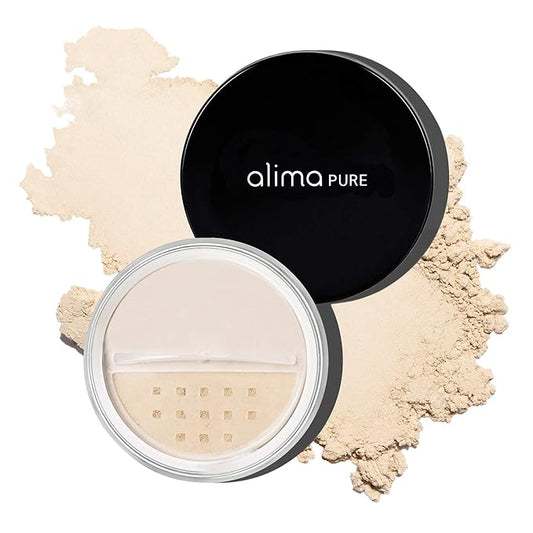 Alima Pure Matte Foundation Loose Mineral Powder Foundation Makeup, Loose Powder Makeup Oil Free Talc Free Powder, Natural Makeup Mineral Foundation Full Coverage Natural Foundation Powder .15 oz/4.5g-BrightBean Baby