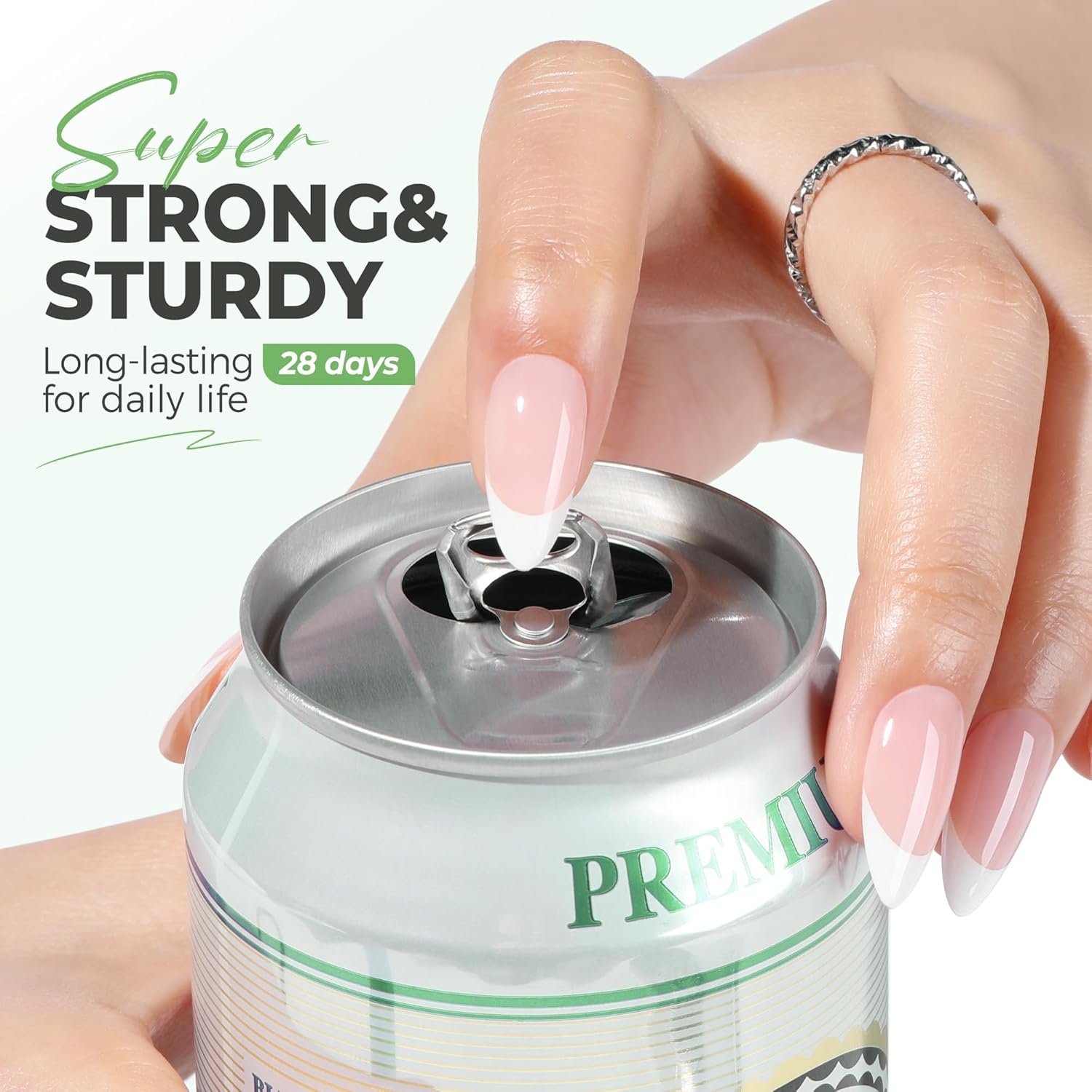 UNA GELLA Super Strong Gel Nail Glue for Press Ons: No U V Lamp Needed Glue Gel, Travel-Size 5ml Nail Adhesive for Press on Nails, Nail Tips&Acrylic Nails-Quick Dry, No Smell, Long-Lasting-BrightBean Baby