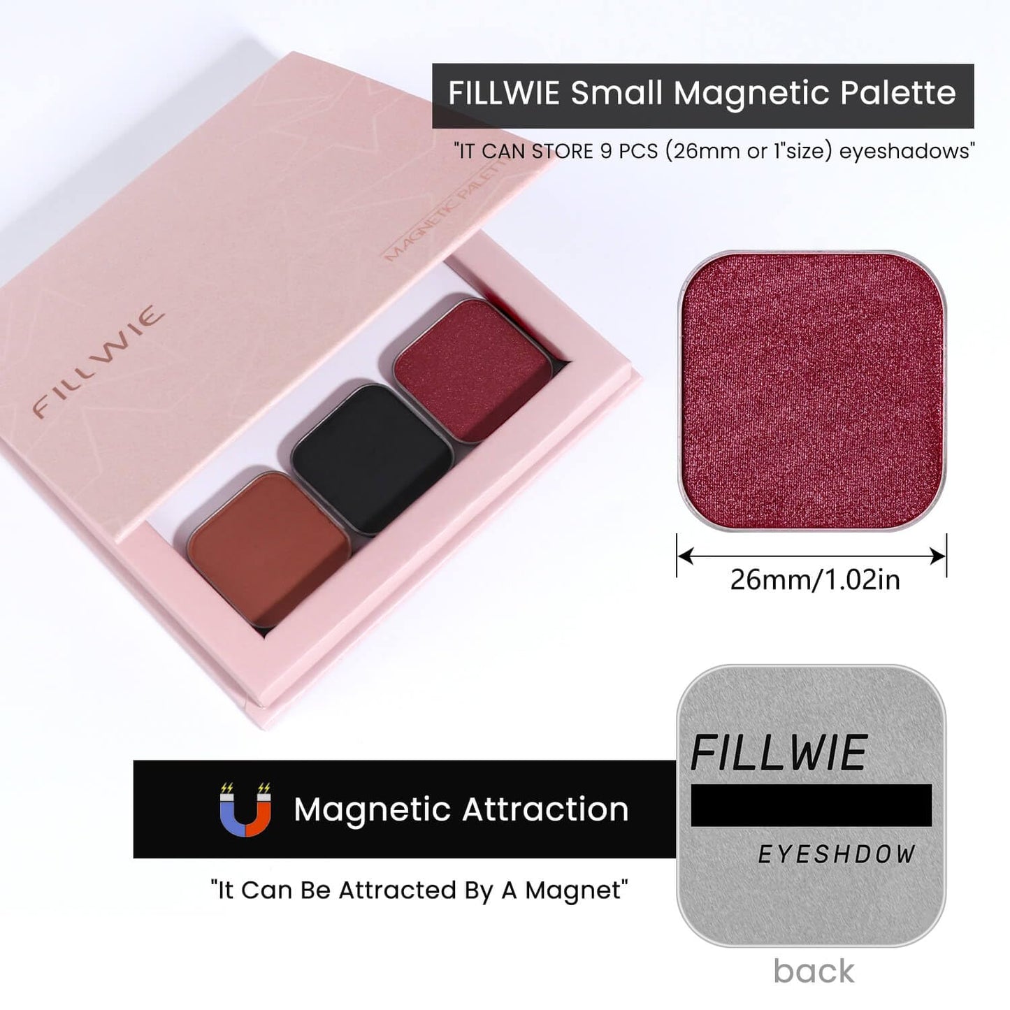3-Color Eyeshadow Combo Pack – Matte & Shimmer Neutral Shades,Powder, Highly Pigmented, Long-Lasting, Refills Pans for Custom Magnetic Palette-BrightBean Baby