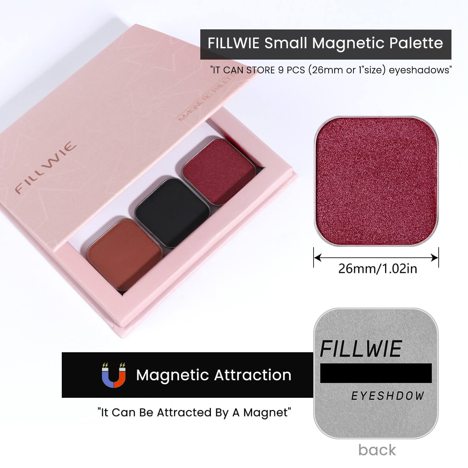 3-Color Eyeshadow Combo Pack – Matte & Shimmer Neutral Shades,Powder, Highly Pigmented, Long-Lasting, Refills Pans for Custom Magnetic Palette-BrightBean Baby