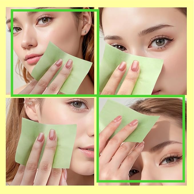 300 Sheets Blotting Paper, HNYYZL Oil Absorbing Sheets for Oily Skin, Oil Control for Face, Makeup Blotting Paper, Natural Oil Absorbing Facial Blotting Sheets for Oily Skin Care (Pack of 3)-BrightBean Baby