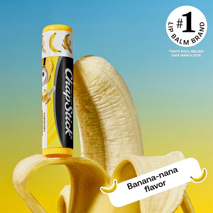 ChapStick Bulk Lip Balm, Minions Banana-Nana (36 Sticks), Party Favors for Kids, 0.15 Oz Ea-BrightBean Baby