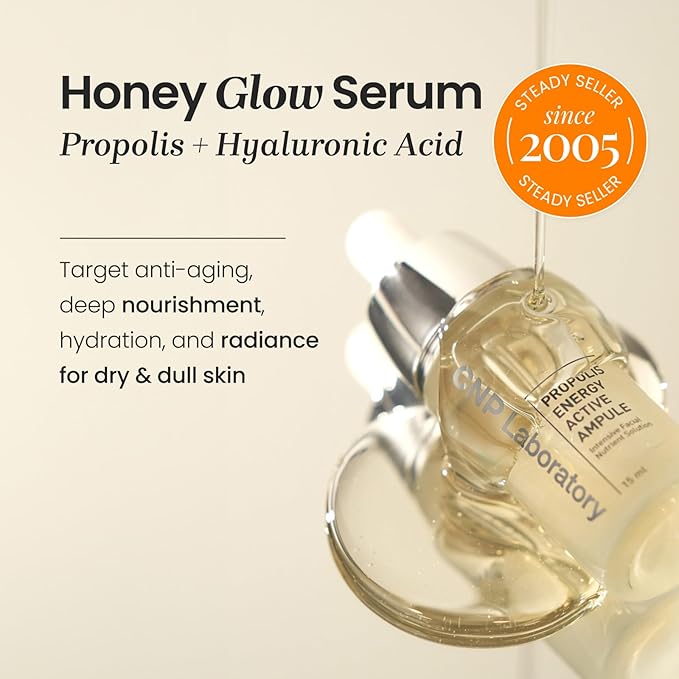 CNP Honey Glow Serum - Hyaluronic Acid & Propolis for Hydrating, Anti-Aging, Centella Soothing Serum, for Sensitive Skin, Korean Skin Care (1.18 fl. oz)-BrightBean Baby