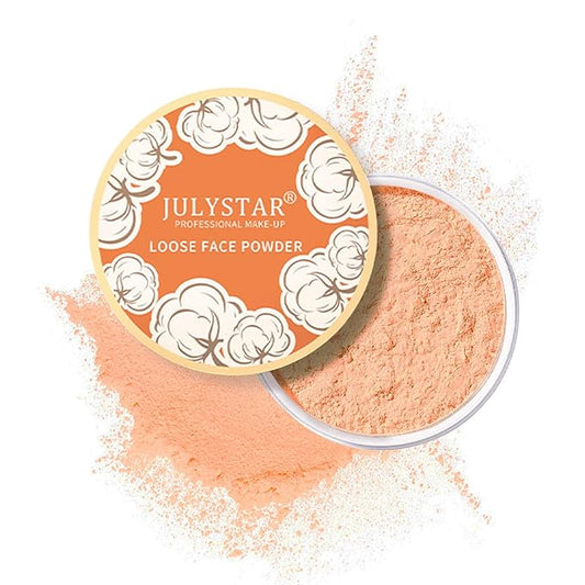 Setting Powder Loose Face Powder Matte Soft Smooth Oil Control Long Lasting Loose Setting Powder Makeup For Natural Flawless #03 Dark Skin Tone-BrightBean Baby