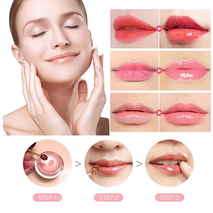 2PCS Bee Lip Balm Lip Balm Honey Pot, Strawberry Sleeping Lip Mask,Moisturizing Lip Balm with Stick,Hydrating & Prevention Dry and Cracked Lip Scrubs Exfoliator Lip Care Products(Strawberry)-BrightBean Baby