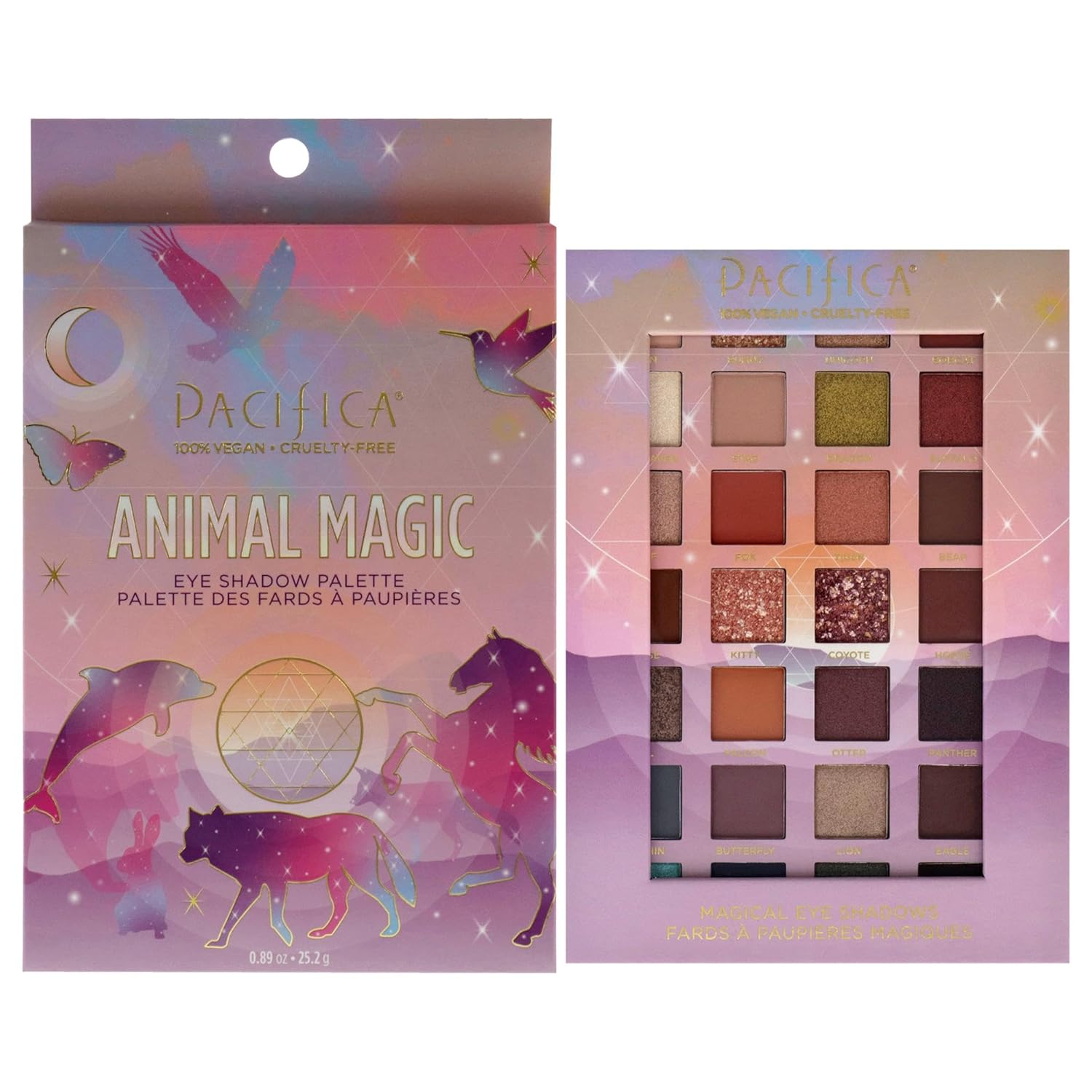 Pacifica Eyeshadow Palette – Animal Magic with Colorful Blendable Shades, Highly Pigmented Mineral Eyeshadow, Talc-Free, Vegan & Cruelty-Free, 0.89 oz (28 Shades)-BrightBean Baby