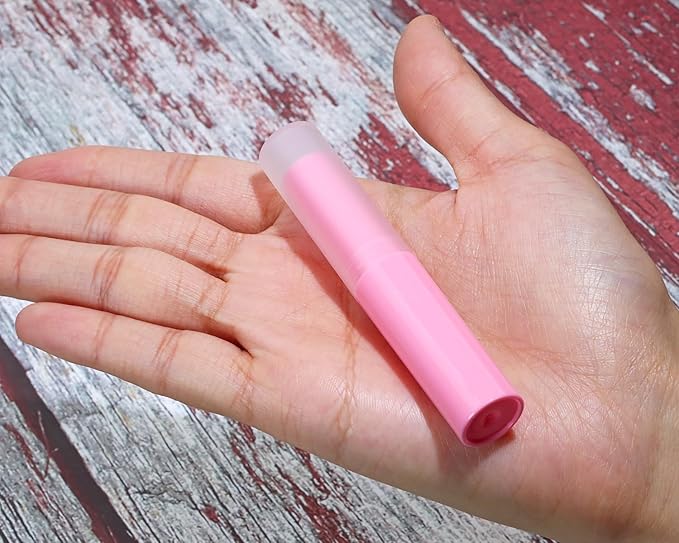 0.14oz Empty Flavored Lip Balm Container Tubes Plastic Homemade Moisturizing Lip Stick with Caps Bulk Fit for Women Adult DIY Making Supplies, 25 Count (Rose Pink)-BrightBean Baby