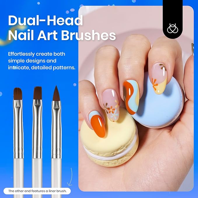 Beetles 31pcs Nail Art Brushes, Dotting Tools, Nail Art Pens, Dust Brush, Striping Liner Fingernail Drawing Pens with Palette Holder All in One for Starter Manicure Design Set-BrightBean Baby