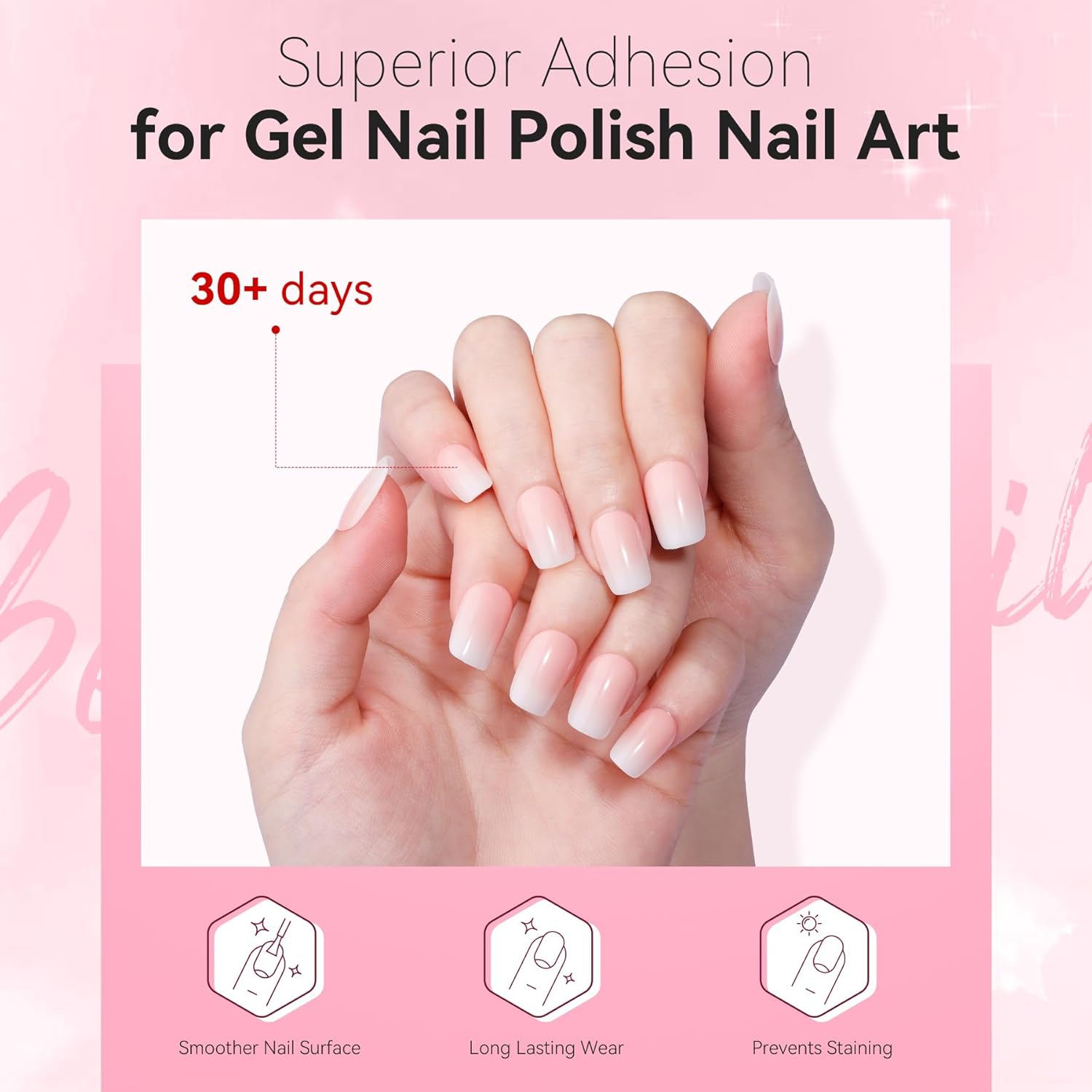 Makartt Base Coat Nail Polish 15ml – Extra Strong, Long-Lasting Gel Base Coat & Nail Glue for Small Nail Charms, Press-On Nails, UV/LED Lamp Required, Clear Foundation for Salon & DIY Home Use-BrightBean Baby