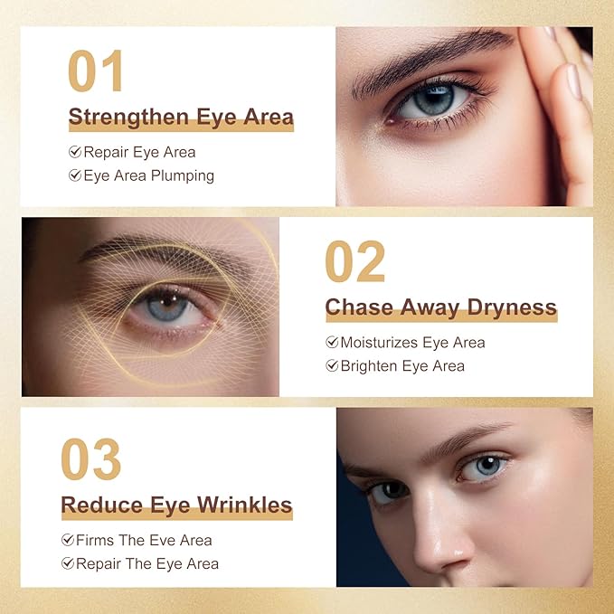 20g Eye Cream with Electric Massager, Moisturizing Anti-Wrinkles Eye Cream, Anti Aging Eye Cream for Dark Circles and Puffiness, Results in 3-4 Weeks to Reduce Fine Lines-BrightBean Baby