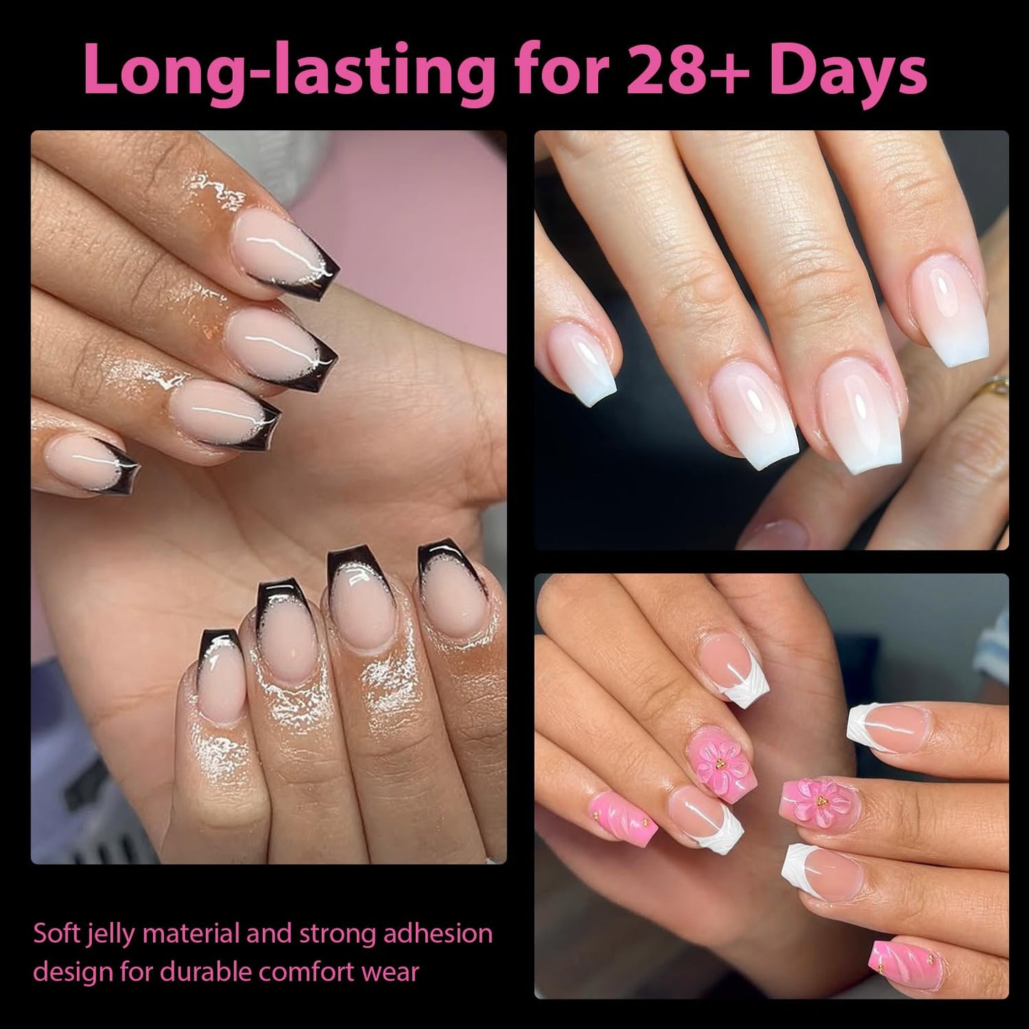 UNA GELLA Extra Short Coffin Nails Tips: 504pcs Pre-etched XS Short Nails, 12 Sizes Clear Coffin Press on Nails Full Cover Gel Tips Acrylic False Fake Nails Extension DIY Salon-BrightBean Baby