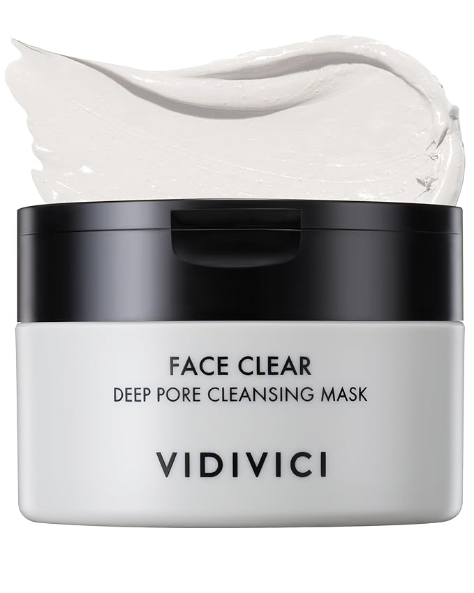 VIDIVICI Korean Deep Pore-Cleansing Clay Mask – Gently Exfoliates & Soothes Oily, Sensitive Skin – Mud Wash-Off Formula for Sebum Control, Cooling Hydration & Pore Tightening – 3.38oz-BrightBean Baby