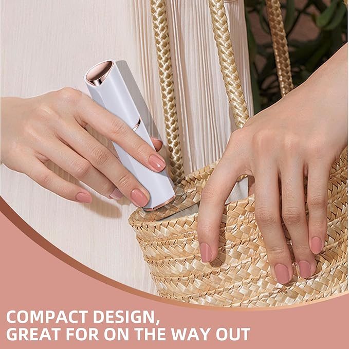 Facial Hair Removal for Women, Portable Lady Shaver, Rechargeable Painless Hair Remover for Face, Upper Lips, Chin, Peach Fuzz-BrightBean Baby