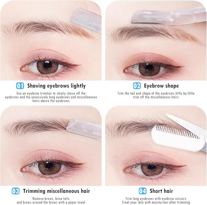 Dermaplaning Tool Set – Facial Razor for Women & Men with Eyebrow Trimmer – Exfoliating Facial Shaver for Peach Fuzz Removal, Skin Refresh & Eyebrow Shaping-BrightBean Baby