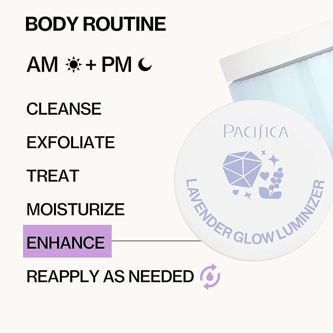 Pacifica Lavender Glow Shimmering Body Jelly – Moon-Kissed Illuminator & Hydrating Body Gel, Lightweight Glow Highlight with Lavender & Vanilla, Clean Beauty, Vegan, Cruelty-Free, 6 oz-BrightBean Baby