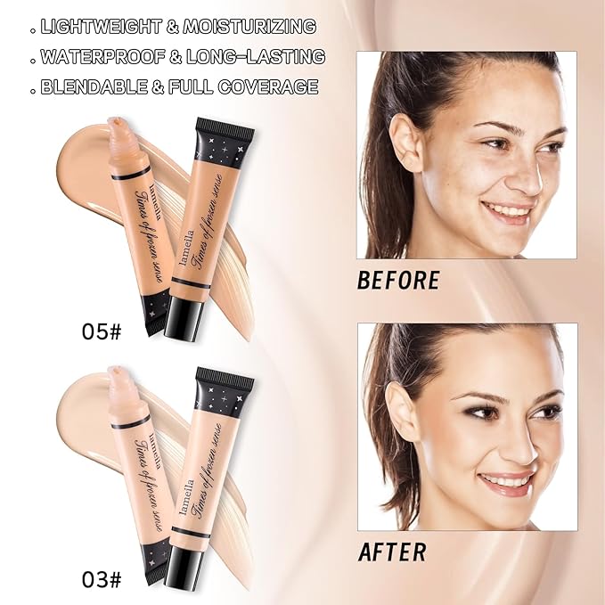 Makeup Kit For Girls Teens Women, Makeup Set, Makeup Present, Includes Eyeshadow Palette, Foundation, Eyebrow Pencil, Eyeliner, Lip Gloss, Counter Stick, Makeup Brush Set Bag & Sponge-BrightBean Baby