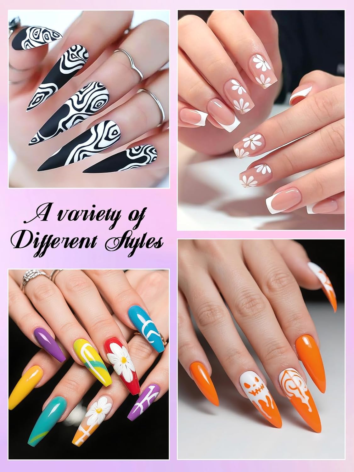 1 PCS White Nail Art Polish Pens, Kalolary 0.5mm Nail Art Markers Nail Point Graffiti Dotting Pen Drawing Painting Liner Brush for DIY Nail Art Beauty Adorn Manicure Tools-BrightBean Baby