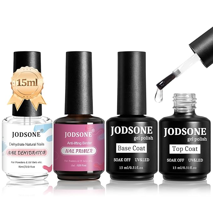 JODSONE 15ML Nail Primer Base Coat Top Coat Glossy Quick Drying Durable DIY Nail Art Design Long Lasting Gift-BrightBean Baby