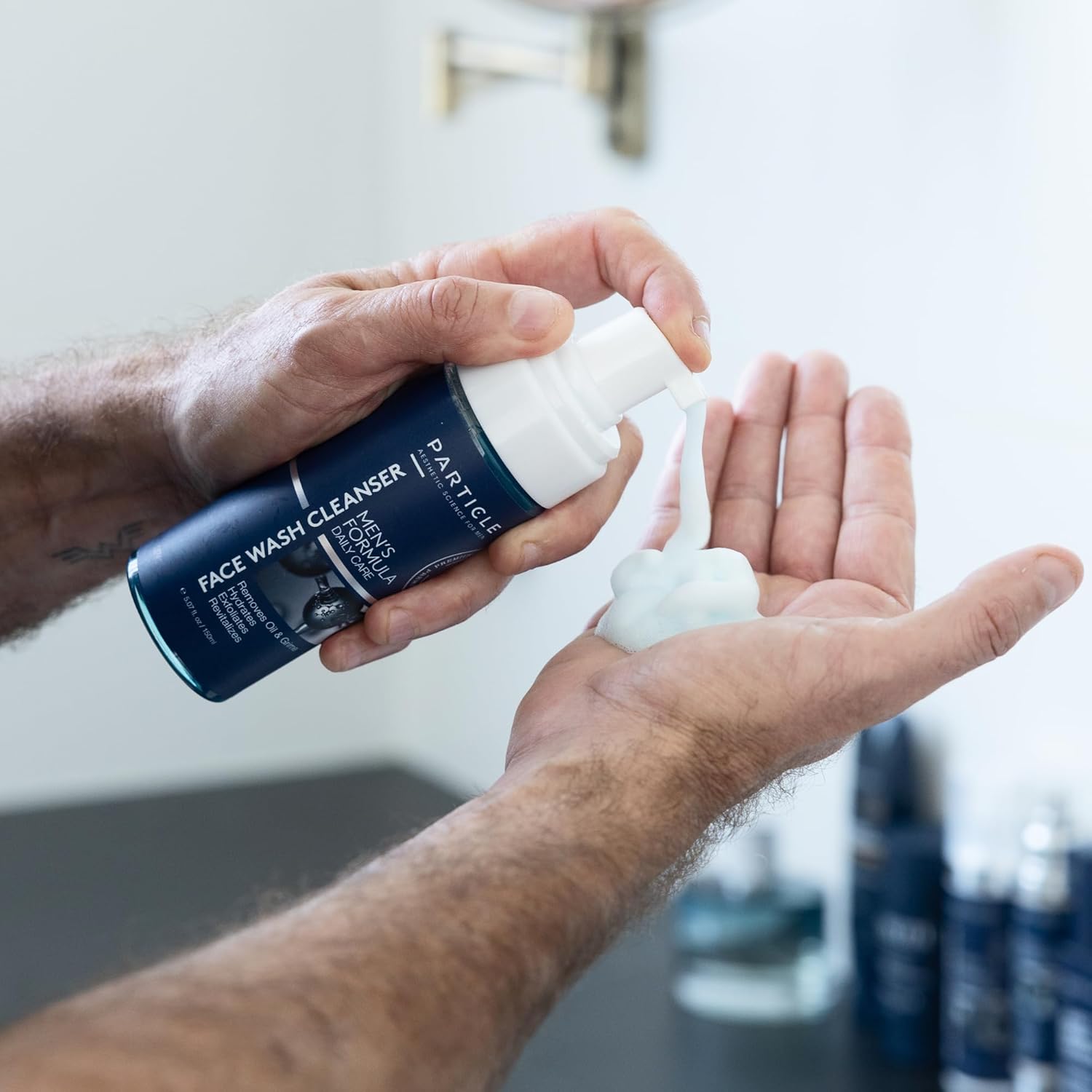 Particle Mens Face Wash - Anti Aging Face Cleanser for Men (5.07 Oz) - Daily Moisturizing Face Wash for Men - Revitalizes, Hydrates & Soothes, All Skin Types & All Ages-BrightBean Baby