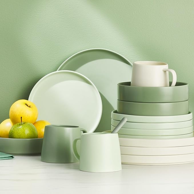 Stone lain Stella Dinner Plate 6-Piece Set, Round, Porcelain, Cream