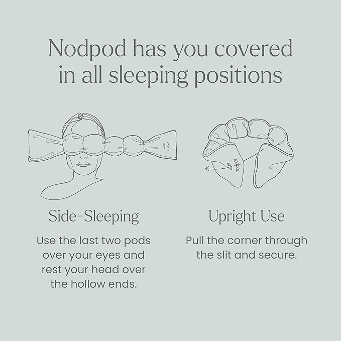 Nodpod Gentle Pressure Sleep Mask | Patented Light Blocking Design for Sleeping, Traveling & Relaxation - Sage-BrightBean Baby