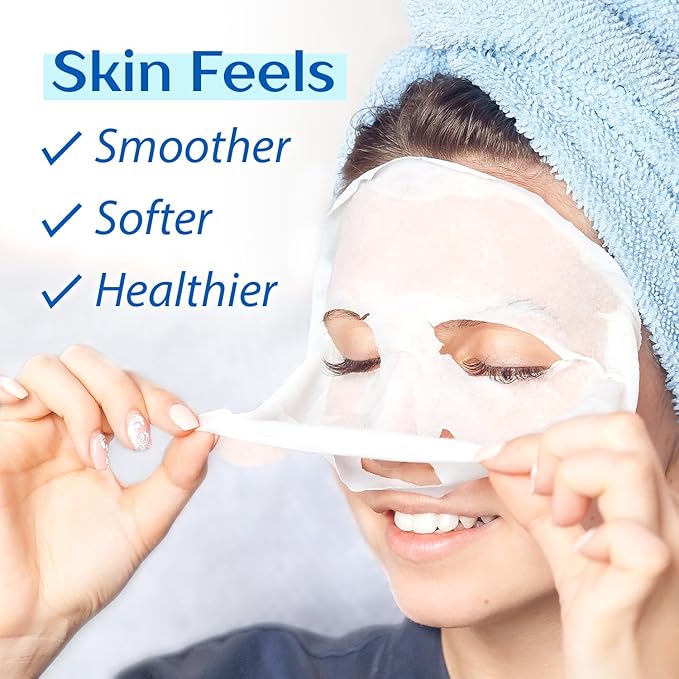 Ebanel 10 Pack Collagen Face Mask with Hyaluronic Acid, Vitamin C, Peptide, Aloe, Instant Brightening Hydrating Face Masks Skincare Korean Sheet Mask, Skin Firming, Lifting Anti Aging Facial Masks-BrightBean Baby