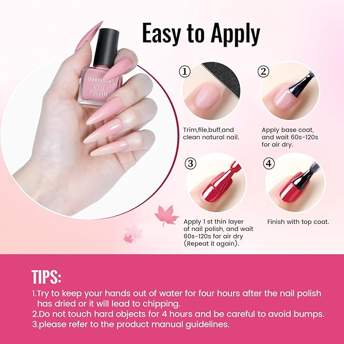 12 PCS Nail Polish Set With 10 Colour Combo, 2 PCS Base And Top Coat,Fast Drying Nail Polish For Home DIY And Beginners.-BrightBean Baby