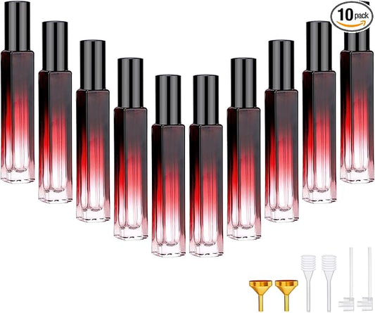 Segbeauty 10ML Travel Cologne Sprayer, 10 Pack Refillable Atomizer Spray Bottle for Perfume, Empty Mini Glass Perfume Bottle Fine Mist Dispenser, Portable Leak-proof Sample Bottles for Travel Outgoing-BrightBean Baby