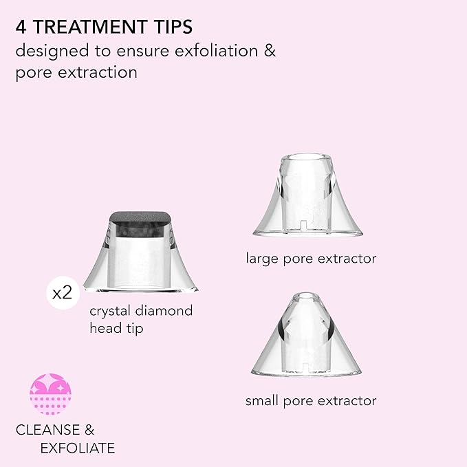 skn by conair Microdermabrasion Facial Tool, Pore Vacuum, Remove Dead Skin Cells and Dirt from Clogged Pores-BrightBean Baby