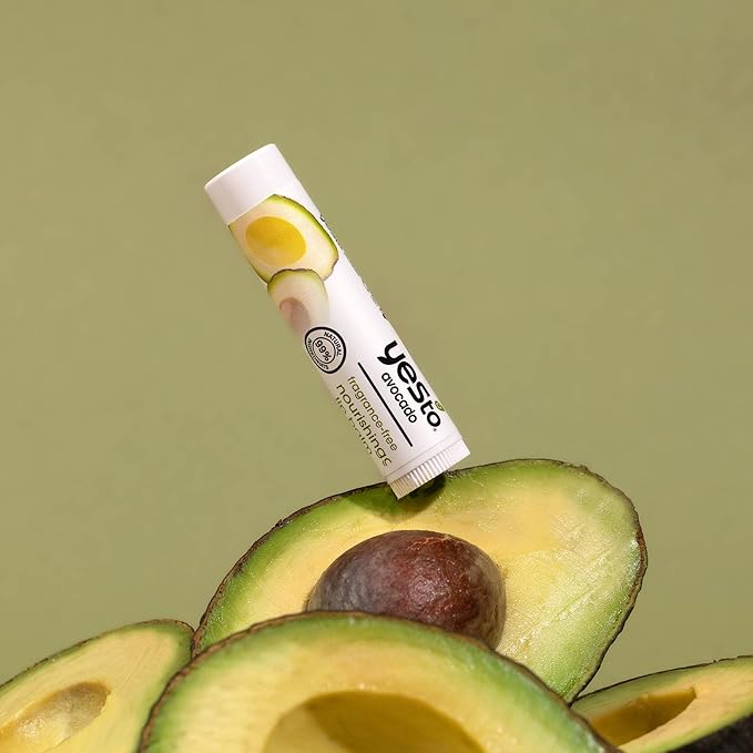 Yes To Fragrance-Free Avocado Nourishing Lip Balm, Moisturizing Non-Sticky Salve To Replenish Lips With Nutrients, With Omega-3 Fatty Acids & Hyaluronic Acid, Natural & Cruelty Free, 0.15 Oz, 3-Pack-BrightBean Baby