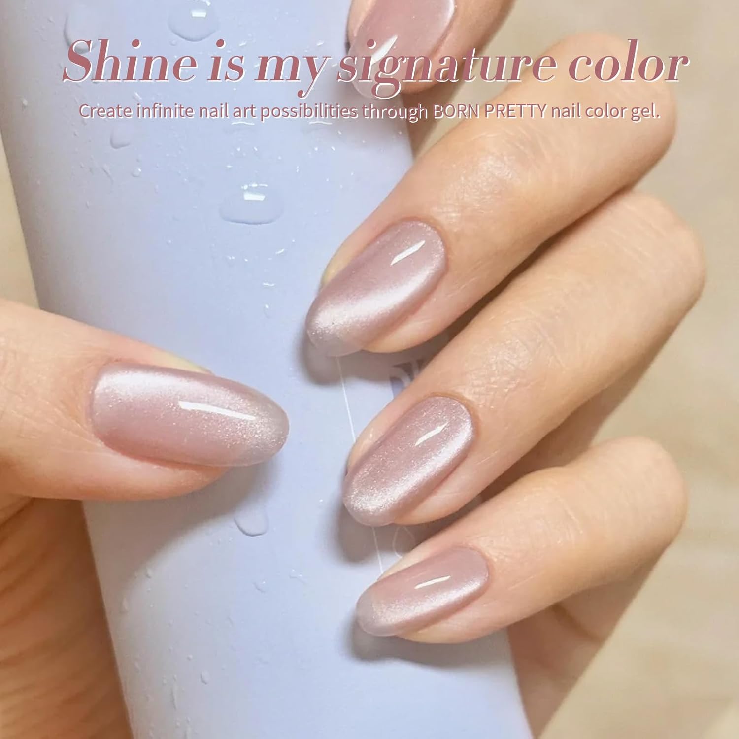 Born Pretty Cat Magnetic Eye Gel Nail Polish, Translucent Milky Pink Cat Magnetic Gel, Jelly Glitter Off Nail Art Salon Manicure Home Gift 15ml-BrightBean Baby