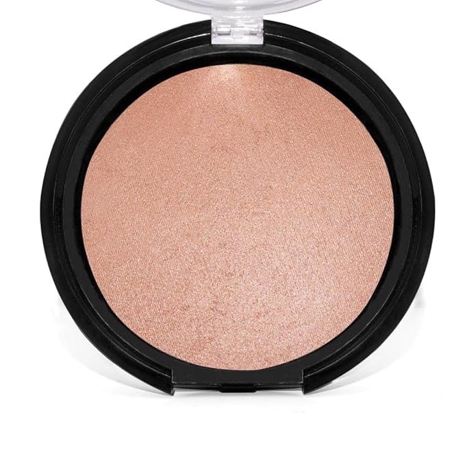 Palladio Baked Bronzer, Highly Pigmented and Easy to Blend, Shimmery Bronzed Glow, Use Dry or Wet, Lasts all day long, Provides Rich Tanning Color Finish, Powder Compact, Atlantic Tan-BrightBean Baby