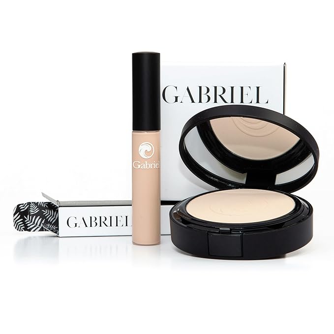 Gabriel Toolkit Concealer + Foundation | Organic, Clean Beauty Set + Cosmetic Travel Bag (Extra Light SET, 1)-BrightBean Baby